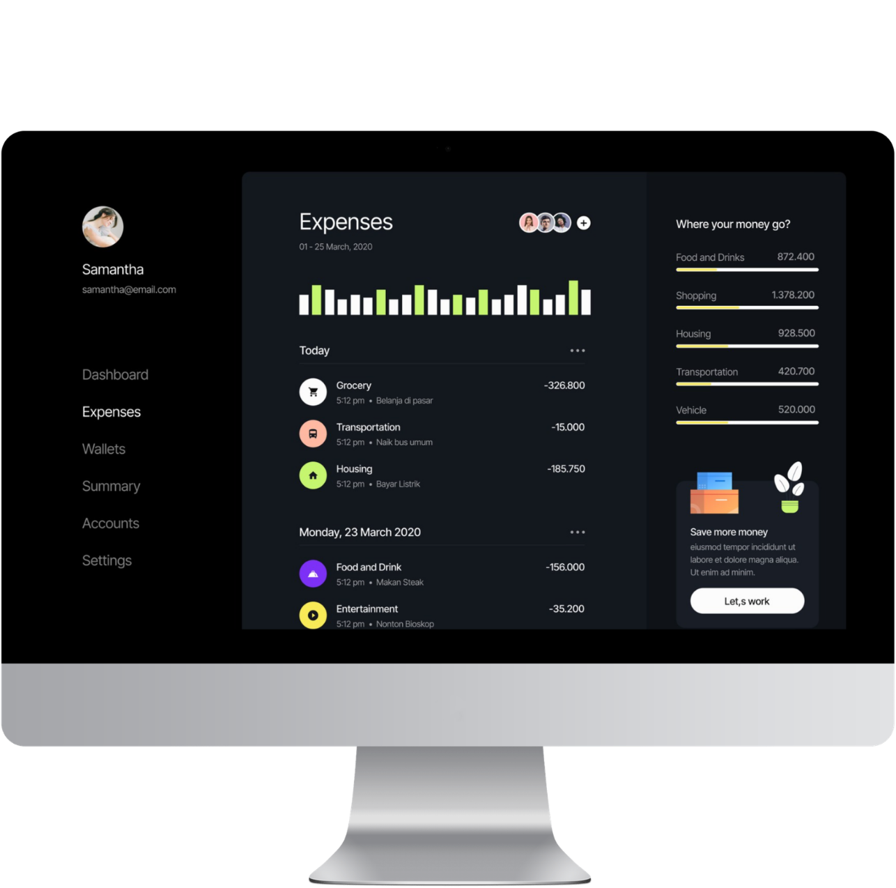 Architecture SaaS connectée DEVHAPPY